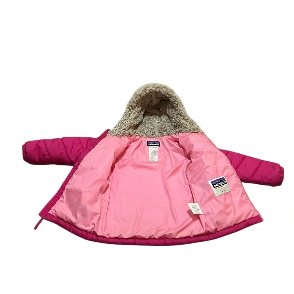 Patagonia Baby Newborn Fleece Hooded Wintry Snow Puffer Coat Zip Up Jacket
